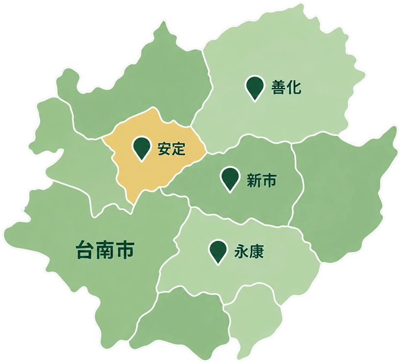 台南好屋網服務區域：善化、安定、新市、永康